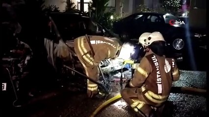Kadıköy'de Otoparkta Yangın Çıktı