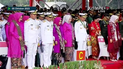 Jokowi Pimpin Momen Khidmat Mengheningkan Cipta di HUT ke 78 TNI