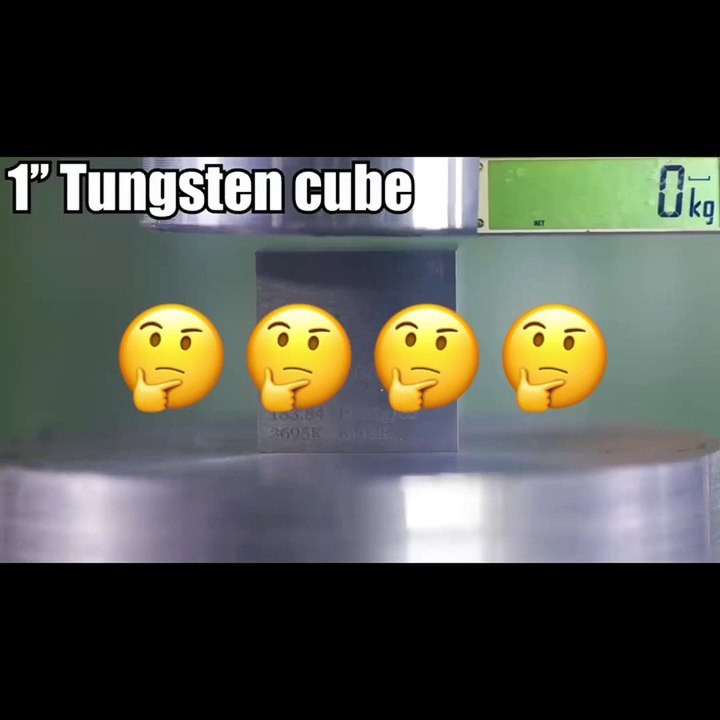 hydraulic press vs tungsten Video Dailymotion