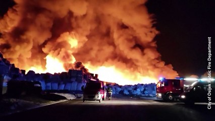 Fire engulfs Croatian landfill site