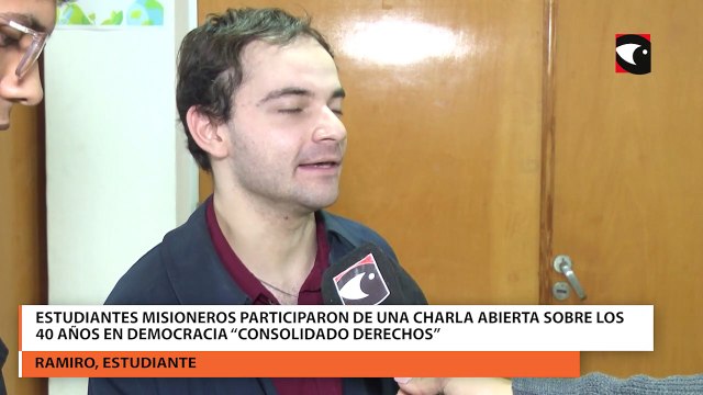 Estudiantes misioneros participaron de una charla abierta sobre los 40 años en Democracia “Consolidado Derechos”