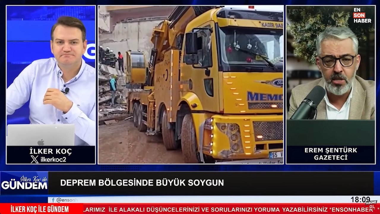 Erem Şentürk: Deprem bölgesinde devleti soyanlara her şey haktır