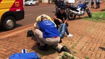 Mulher fica ferida ao cair de motocicleta no Bairro Brasmadeira