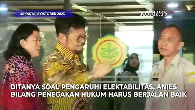 Respons Anies Soal Kasus Syahrul Yasin Limpo Diduga Berdampak ke Elektabilitasnya