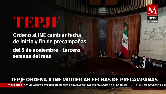 El TEPJF ordena al INE la modificación de las fechas de inicio y fin de precampañas