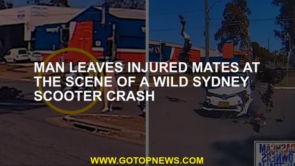 Man leaves injured mates at the scene of a wild Sydney scooter crash