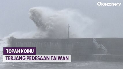 Topan Koinu Terjang Taiwan, Puluhan Sekolah Ditutup