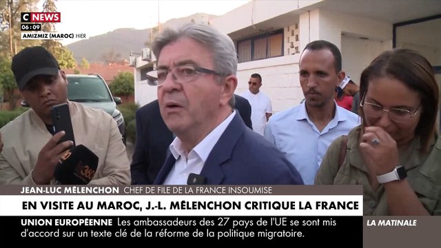 Depuis le Maroc, Jean-Luc Mélenchon critique vivement la France : Il est temps que la France baisse le ton ! Il faut tourner la page de l'arrogance et arrêter de donner des leçons !