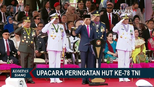 Presiden Jokowi Pimpin Upacara Peringatan HUT Ke-78 TNI di Monas Jakarta