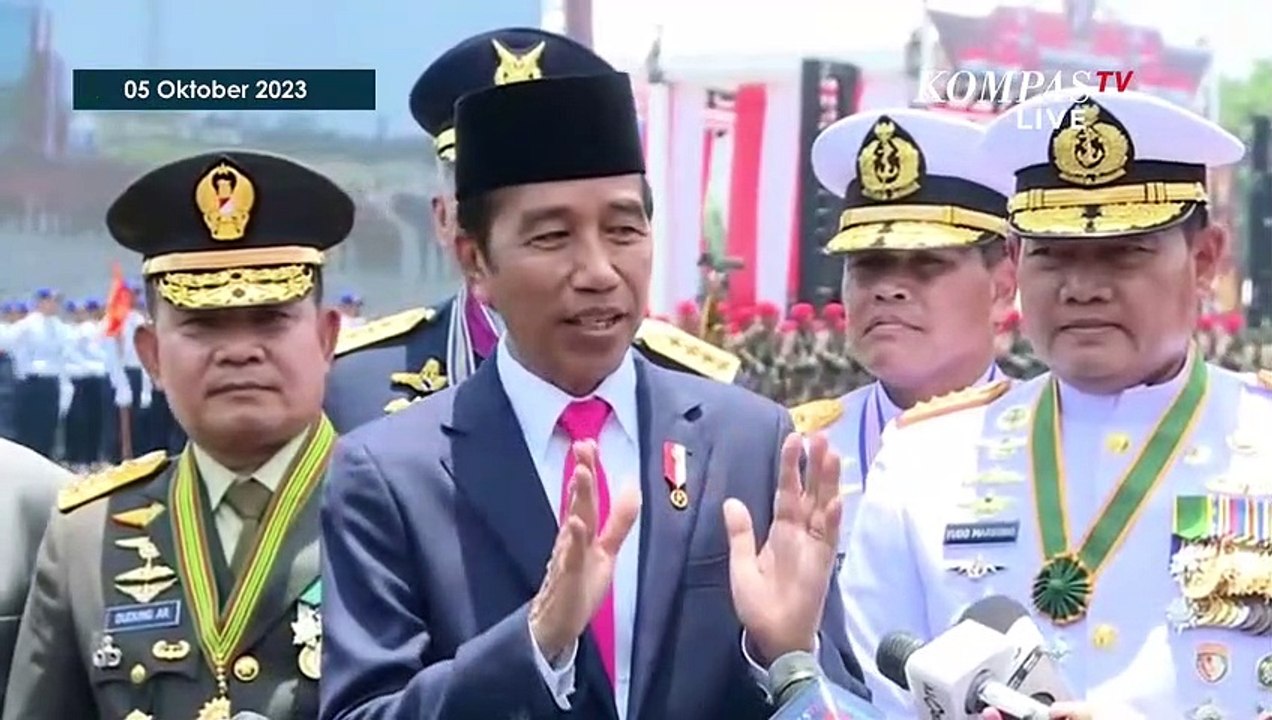 Keterangan Lengkap Presiden Jokowi Usai Pimpin Upacara HUT Ke-78 TNI ...