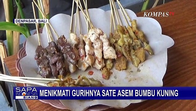 Menikmati Gurihnya Sate Asem Bumbu Kuning Khas Karangasem Bali