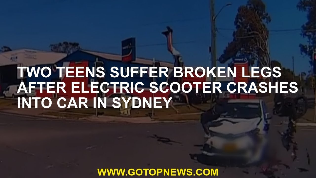 Two teens suffer broken legs after electric scooter crashes into car in Sydney