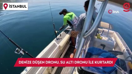 Denize düşen dronu, su altı dronu ile kurtardı