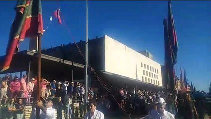 Llegada a los pendones leoneses a La Virgen del Camino