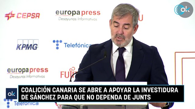 Coalición Canaria se abre a apoyar la investidura de Sánchez para que no dependa de Junts