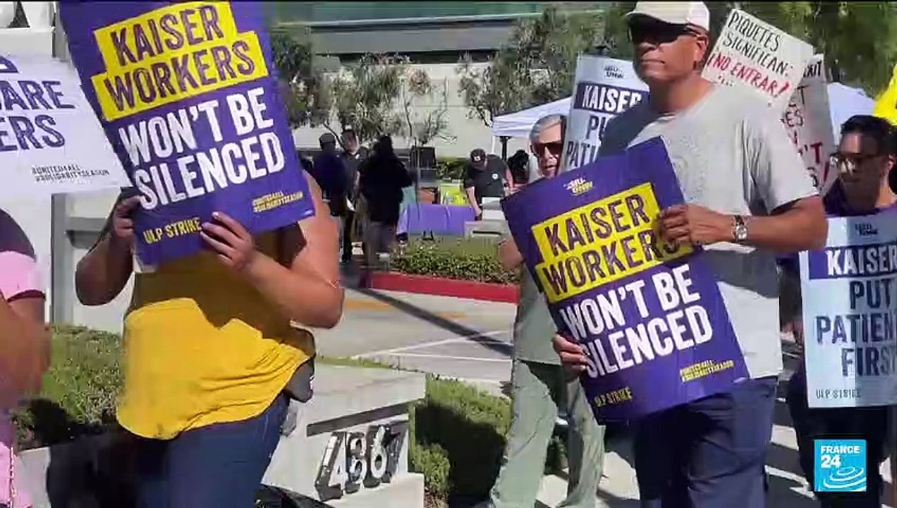 US health care workers go on strike over wages, staff shortages - video ...