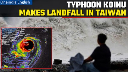 Typhoon Koinu brushes past Taiwan with lashing rain; 190 people hurt | Oneindia News