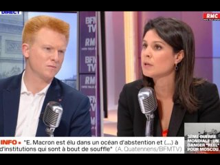 "Ça vous met mal à l'aise, en tout cas" : Apolline de Malherbe coince Adrien Quatennens sur BFMTV