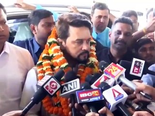 केंद्रीय मंत्री अनुराग ठाकुर ने कांग्रेस सरकार कसा तंज, दामन साफ नहीं, लगे हैं भ्रष्टाचार के कई आरोप