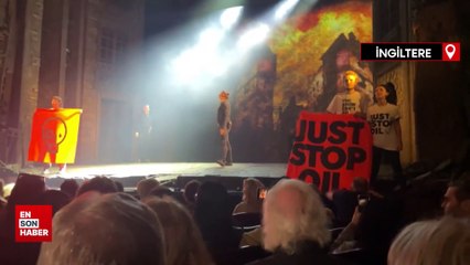 İngiltere'de iklim aktivistlerinin hedefi tiyatro oldu