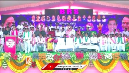 Minister KTR Comments On BRS Manifesto In Shadnagar Public Meeting _ V6 News