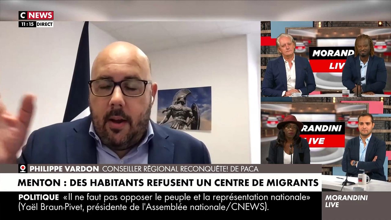 Echange très tendu ce matin sur CNews à propos d'un centre d’accueil de migrants isolés entre Jean-Marc Morandini et Philippe Vardon, conseiller régional Reconquête de PACA: "Mais ça fait 6 fois que je vous pose la même question et vous ne répondez pas!"