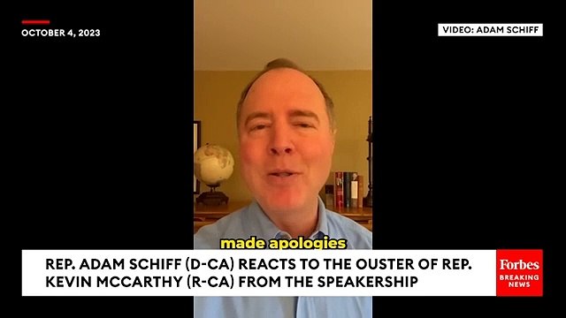 Adam Schiff: This Is Why Democrats Didn't Save Kevin McCarthy From Ouster From Speaker Position