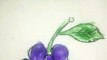 Easy grapes drawing for kids