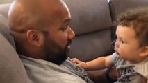 Woman makes cute compilation of husband's priceless reactions to her 4 pregnancy surprises!