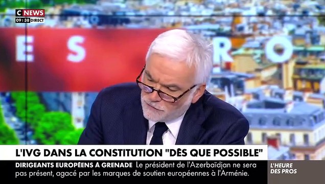 Si ! Vous ne le pensez pas ! : Pascal Praud s'emporte contre l'un de ses chroniqueurs au sujet de l'IVG sur CNews