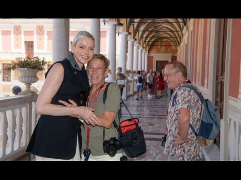 Princess Charlene stuns unexpected tourists during tour of Monaco Palace