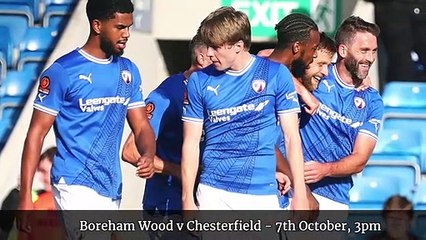 Chesterfield FC October fixture list