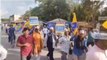 रीवा: राज्यसभा सांसद की गिरफ्तारी का मामला, सड़कों पर उतरी आम आदमी पार्टी