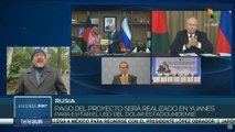 Presidente de Rusia inauguró la carga de combustible de la central atómica de Bangladesh