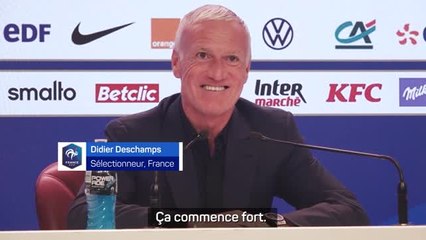 Bleus - Deschamps : "Mbappé n'est pas au mieux de sa forme"