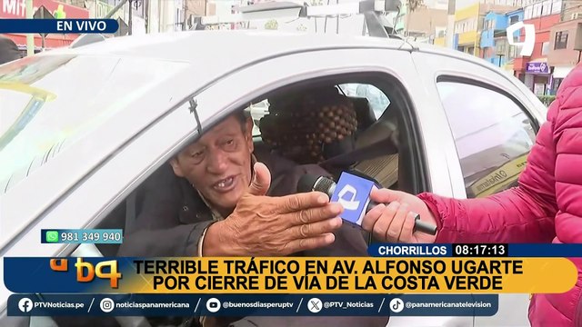 Chorrillos: enorme congestión vehicular por cierre de la vía Costa Verde