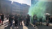 Tifosi del Ferencvaros a Firenze: invasione in piazza della Signoria
