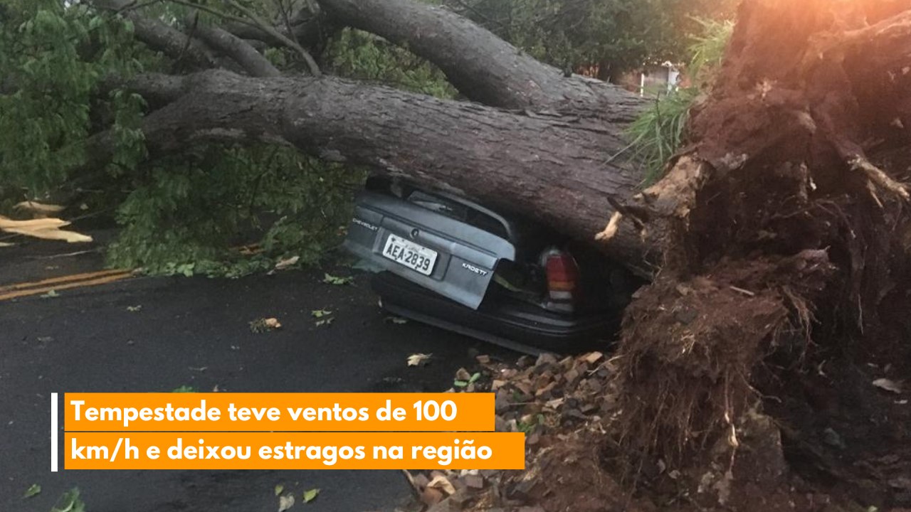 Tempestade teve ventos de 100 km/h e deixou estragos na região