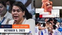 Sara Duterte: Confi fund critics 'enemies of peace' | The wRap