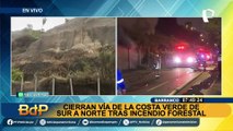 Costa Verde: cierran tramo de vía de sur a norte tras incendio en Barranco