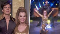Gaby Goldsmith sorprendió con tremendo split en su baile disco con Eduardo Barajas
