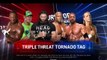 WWE Triple H & Shawn Michaels vs Roman Reigns & Bobby Lashley vs John Cena & Booker T
