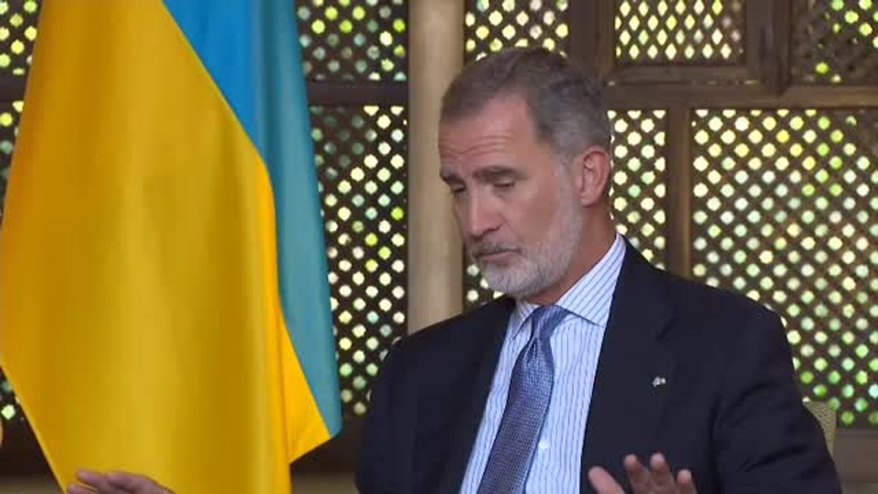 El rey Felipe VI se reúne con Zelenski durante 40 minutos tras el anuncio de nueva ayuda militar española a Ucrania