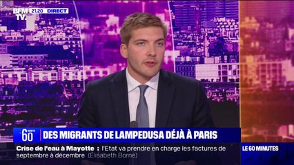 Migrants de Lampedusa à Paris: "Il faut rapidement enclencher les procédures qui permettent de départir ceux qui sont en exil économique et ceux qui demandent légitimement l'asile diplomatique", pour Robin Reda (Renaissance)