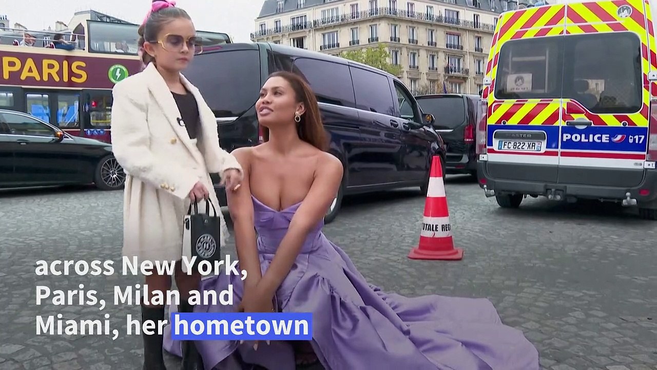 10-year-old fashion influencer Taylen Biggs attends Paris Fashion Week