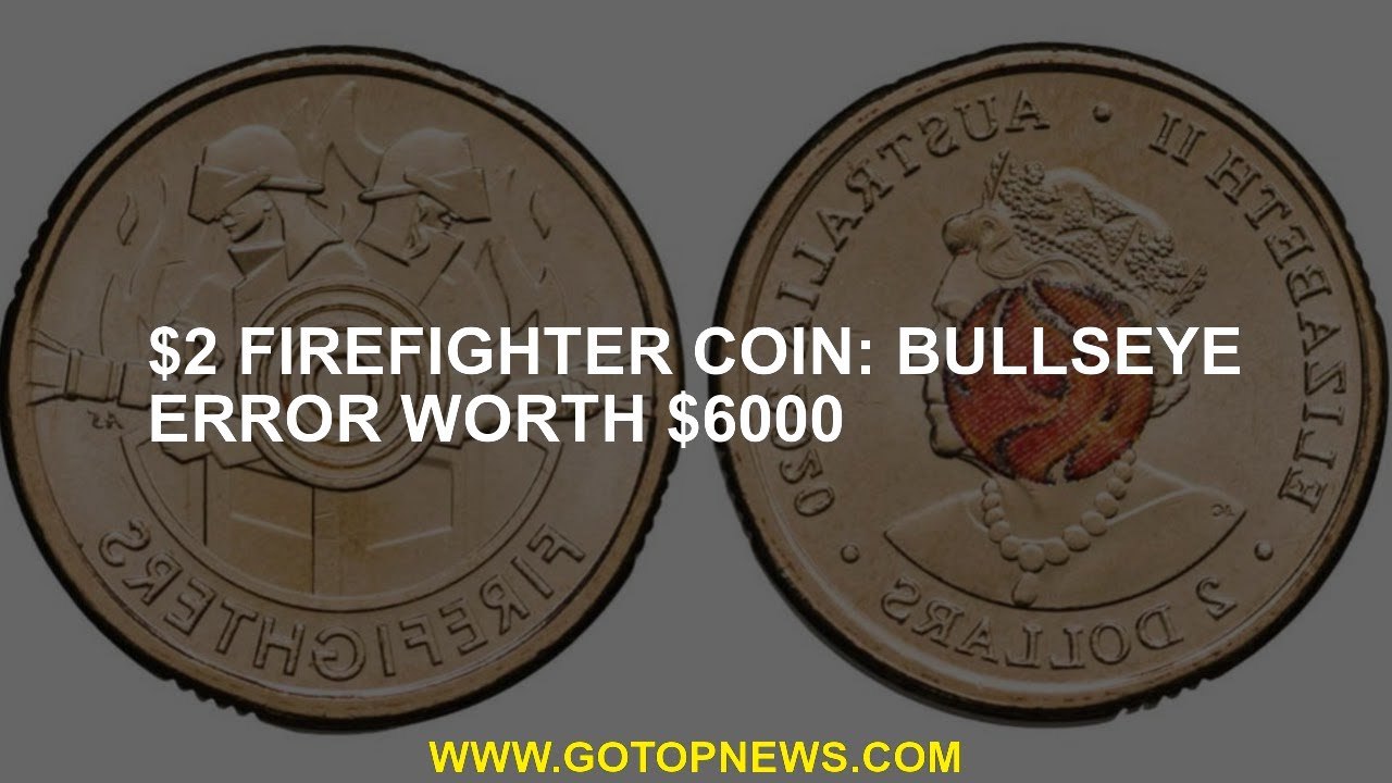 Thumbnail of a video about an Australian 2 dollar firefighter bullseye error coin