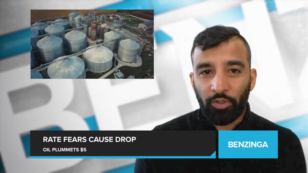 Oil Prices Plummet $5 a Barrel Amid Concerns of Economic Growth Slowdown