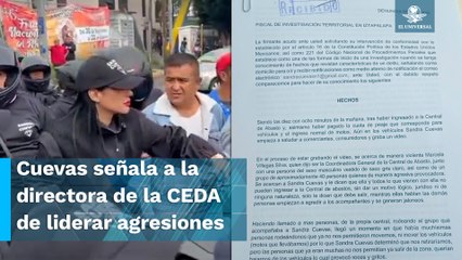Presenta Sandra Cuevas denuncia por secuestro exprés en la Central de Abasto de Iztapalapa