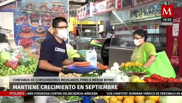 Confianza de consumidores mexicanos reporta crecimiento en septiembre
