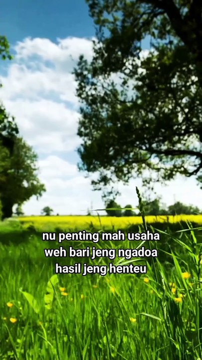 Tong Hariwang hirup mah.